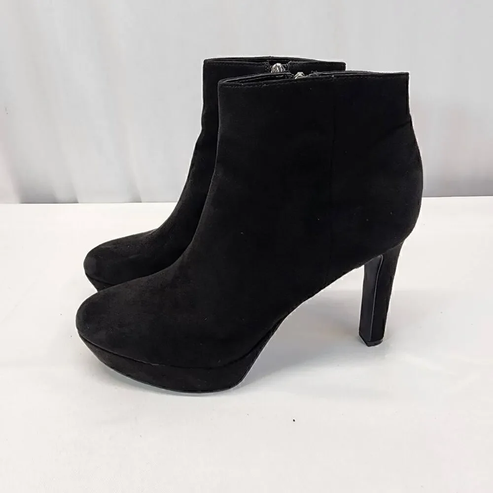 Nine West Glowup Platform Booties Size 8 Black